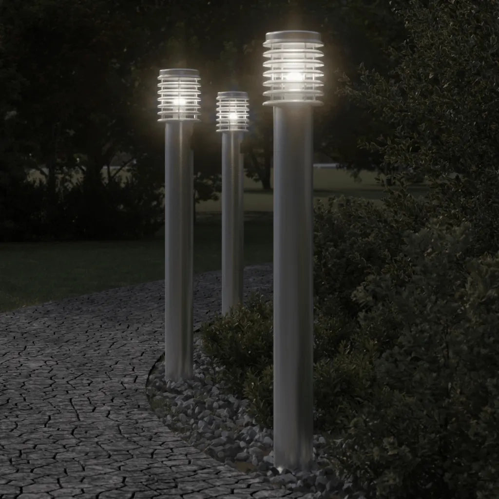 Lampada da Terra per Esterni Presa Argento 110 cm in Acciaio CFW9583794
