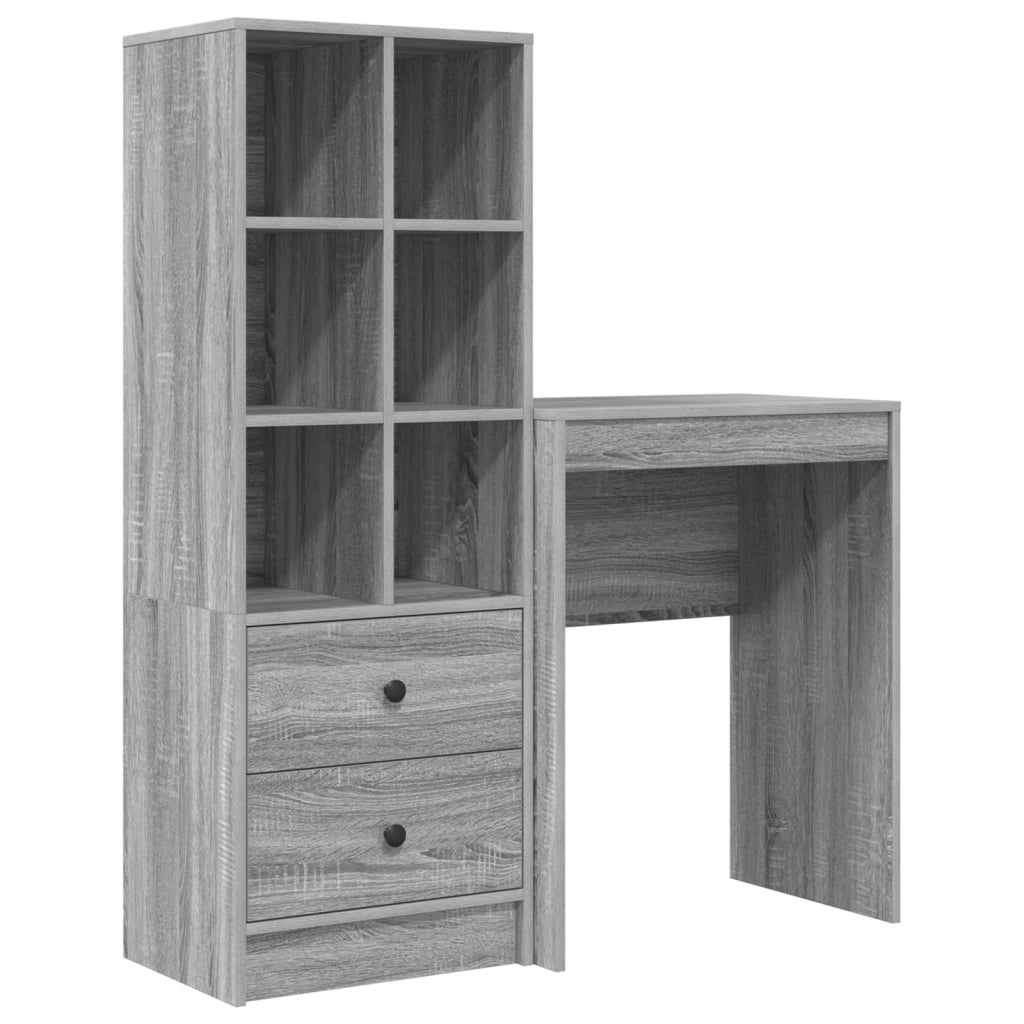 Scrivania con storage Grey Sonoma Legno ingegnerizzato
