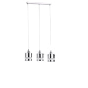Lampadario cristallo Alfa Bruno 3xE27 cromo argento