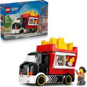 LEGO City Food Truck delle Patatine - Camion Giocattolo con Negozio Rimovibile, 2 Minifigure, Accessori e Cibo,Eta 5+