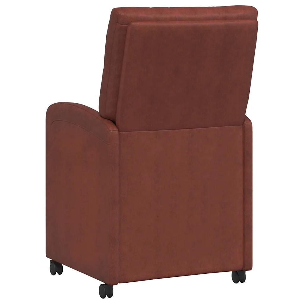 Sedie da Pranzo con Ruote 2 pcs Marrone lucido 58 x 67 x 97 cm 42017860