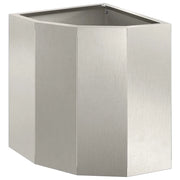 Fioriere | Cassetta per fiori | Vaso d'angolo Argento 30 x 30 x 35 cm Acciaio inossidabile