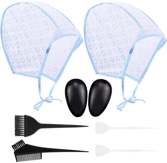 Set di applicatori per capelli in set da 2 - Spazzola per tinta capelli - Spine metalliche - Materiale PE duraturo - Doppia sicurezza - Tintapannolino per capelli