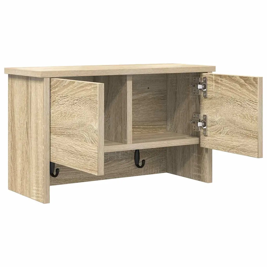 Appendiabiti a muro con porta Rovere Sonoma 50 x 20 x 30 cm CFW8071004