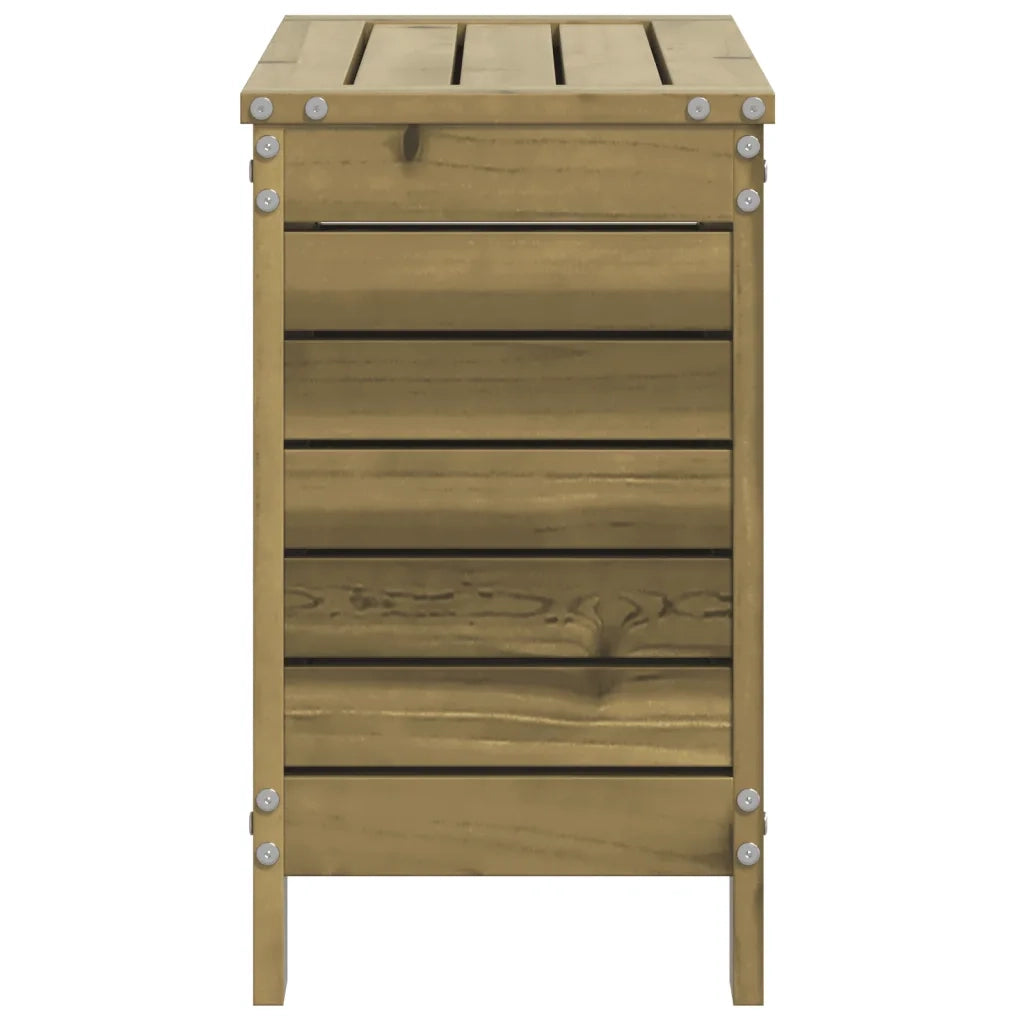 Sedia da giardino-Poggiapiedi da Giardino 62x31,5x52 cm Legno Impregnato di Pino