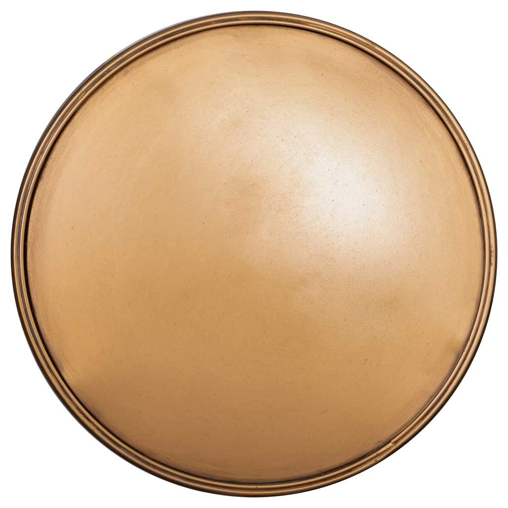 Tavolino in metallo invecchiato dorato 40x40x77