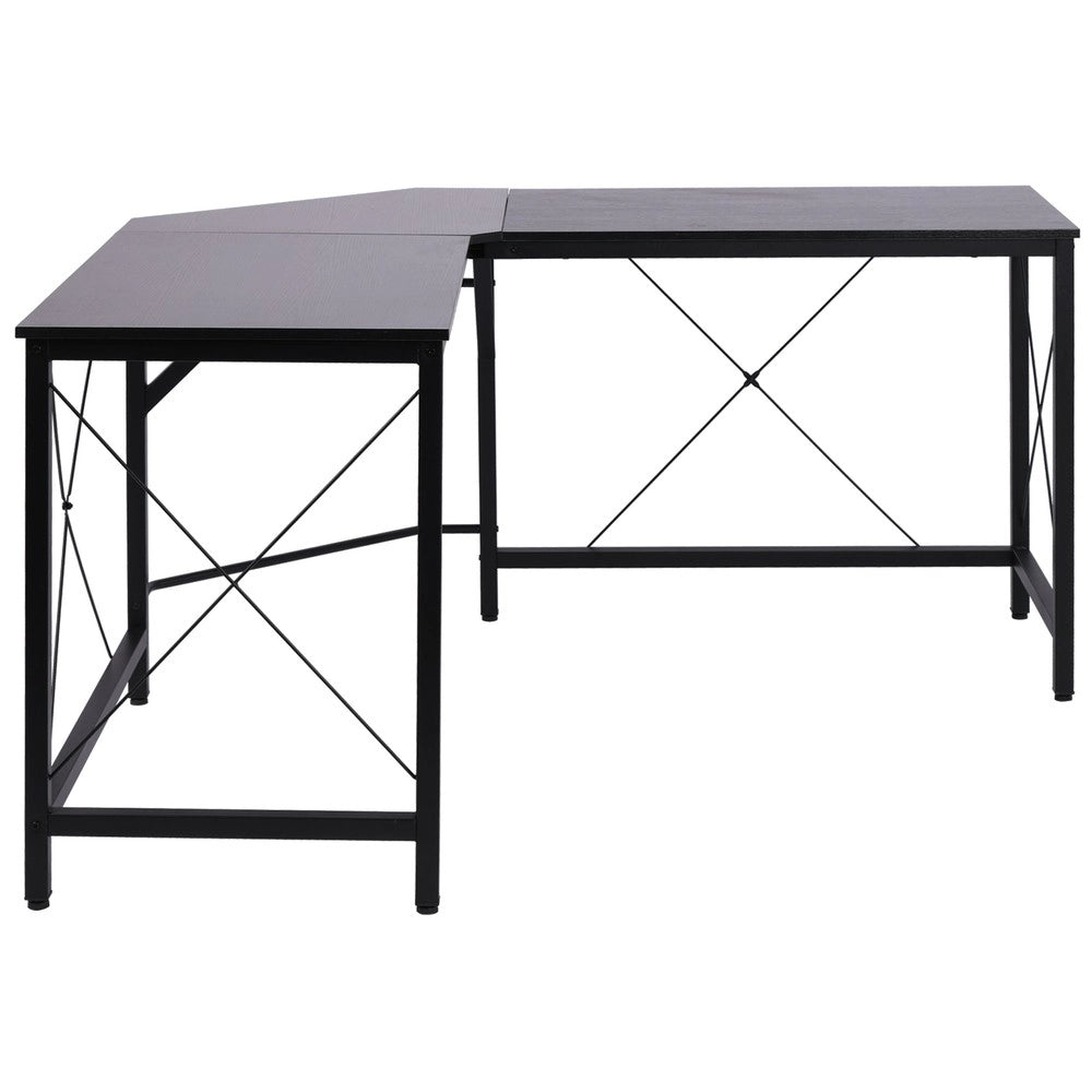 Scrivania angolare per computer ¨C Minimal ¨C nero MDF moderno 150x150x76cm per ufficio casa