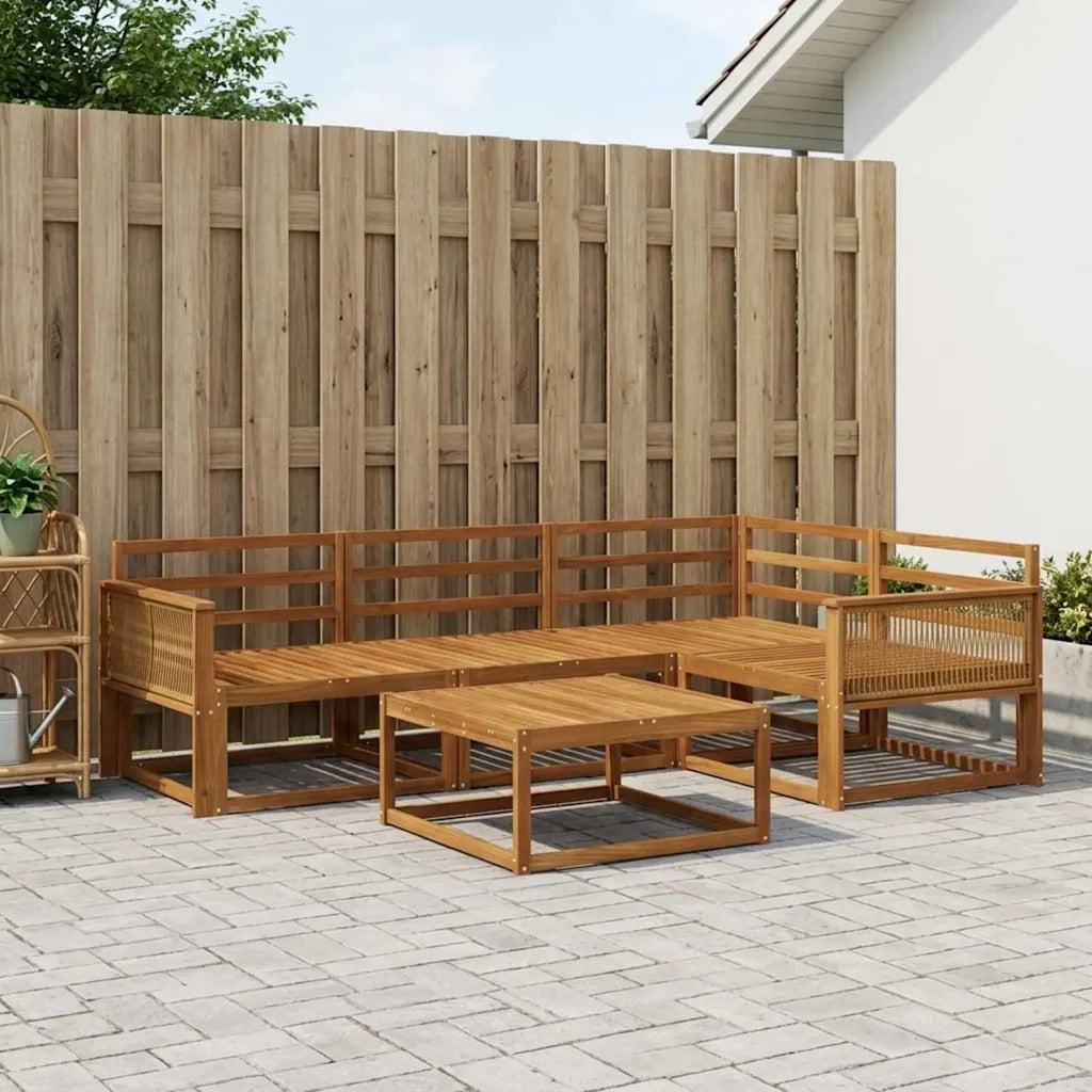 Set di divani da esterno 5 pcs Naturale
