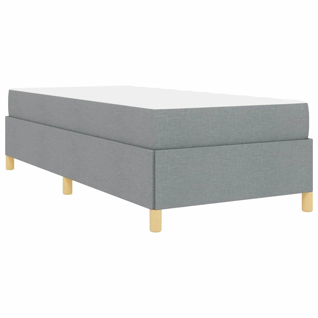vidaXL Letto a molle Grigio chiaro e bianco e grigio chiaro