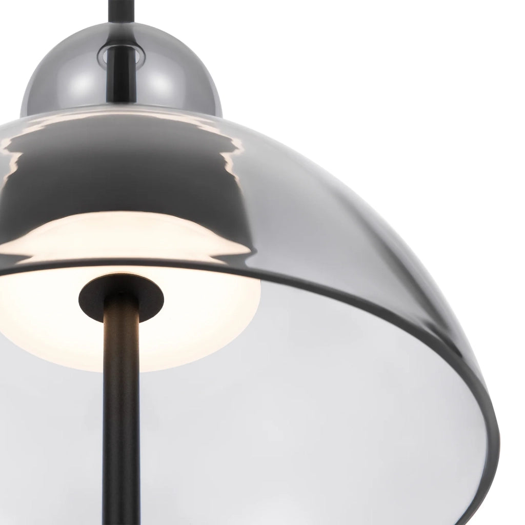 Maytoni Lampadario Moderno Bangkok 1 luce LED integrato nero metallo vetro