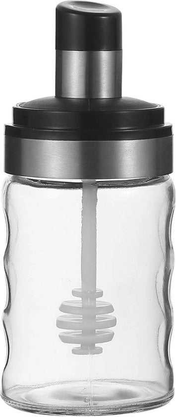 Dispensatore di olio di oliva, contenitore di olio di oliva, bottone di olio di oliva con coperchio a paletta, flacone di olio di oliva con manico in silicone, contenitore trasparente di olio di oliva sigillato, 280 ml