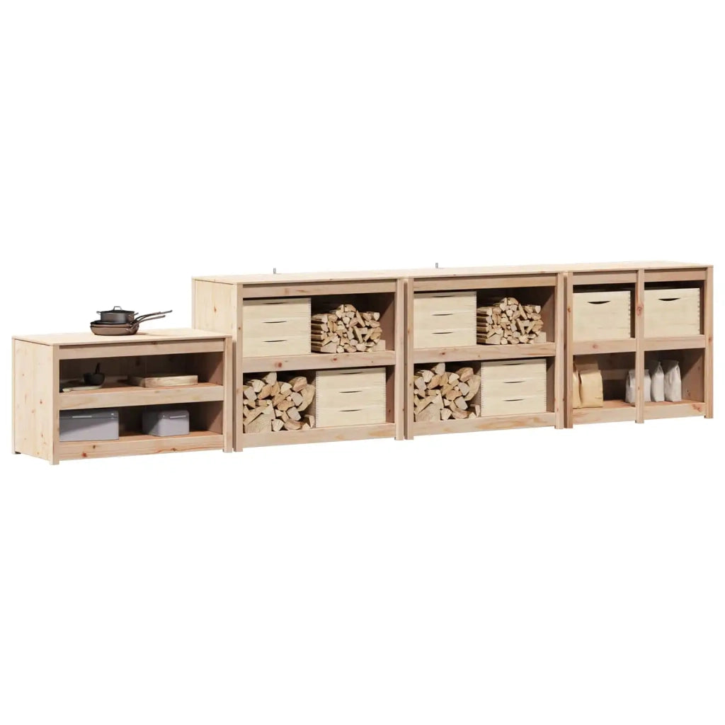 Mobile da cucina da esterno MEPPEL 4 pz Douglas Naturale 3443799