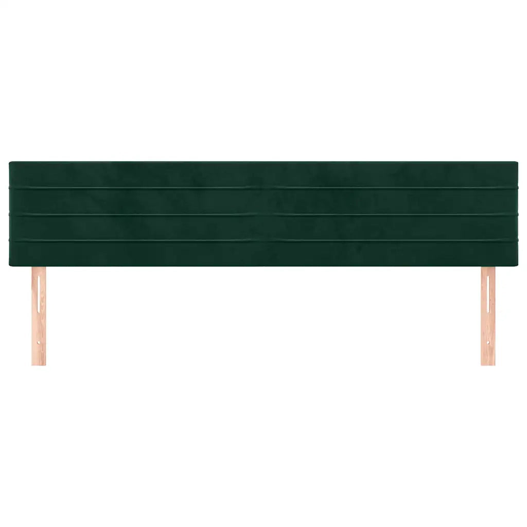 Testiera 2 pz Verde scuro 90x5x78/88 cm in Velluto