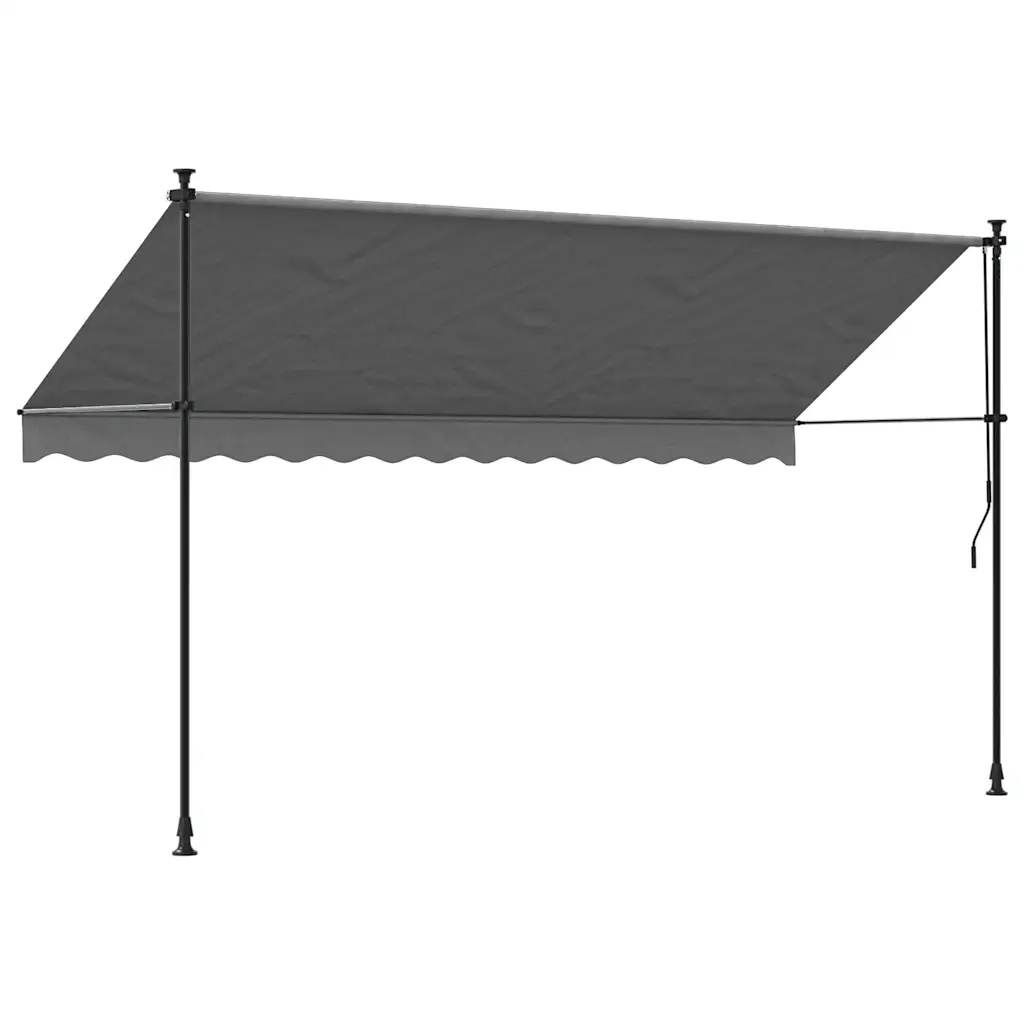 Tenda da Sole | Tenda parasole Retrattile Antracite 350x150 cm Tessuto e Acciaio