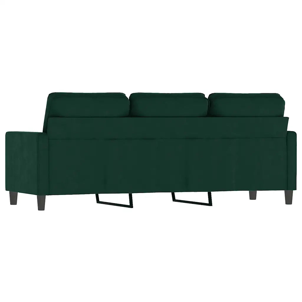 Divano a 3 Posti-Sofa 3 Posti Verde Scuro 180 cm in Velluto 569108