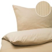 Set di biancheria da letto 155 x 200 cm in cotone a tinta unita beige