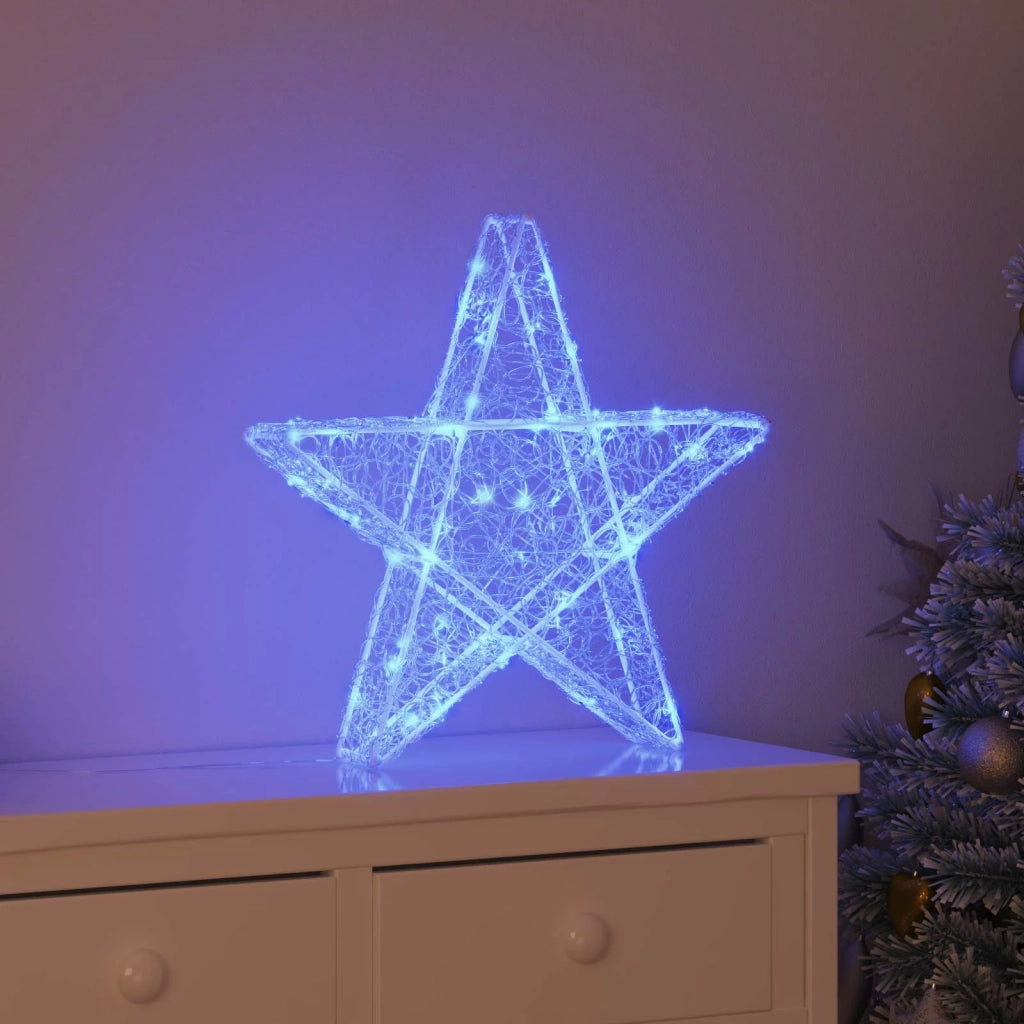 Stella 3D con 50 LED Blu 55 x 53.5 x 10 cm Acrilico