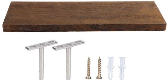 Wandrek con grande capacità di sollevamento - Pannello in legno - Supporto per piante - Risparmio di spazio - Montaggio a parete - 40 x 14 x 2 cm - Design moderno