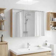 Mobiletto per specchio da bagno con lo scaffale Rovere Sonoma