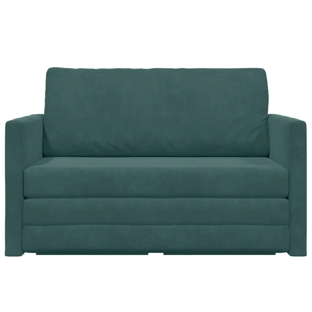 Divano letto | Sof¨¤ letto | Letto singolo Verde Scuro 124 x 71 x 78 cm Velluto