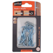 Trade Shop - Set 8 Pezzi Viti Vite A Gancio 3.2x55 Mm + Tasselli Con Alette Tassello M6 90738 -