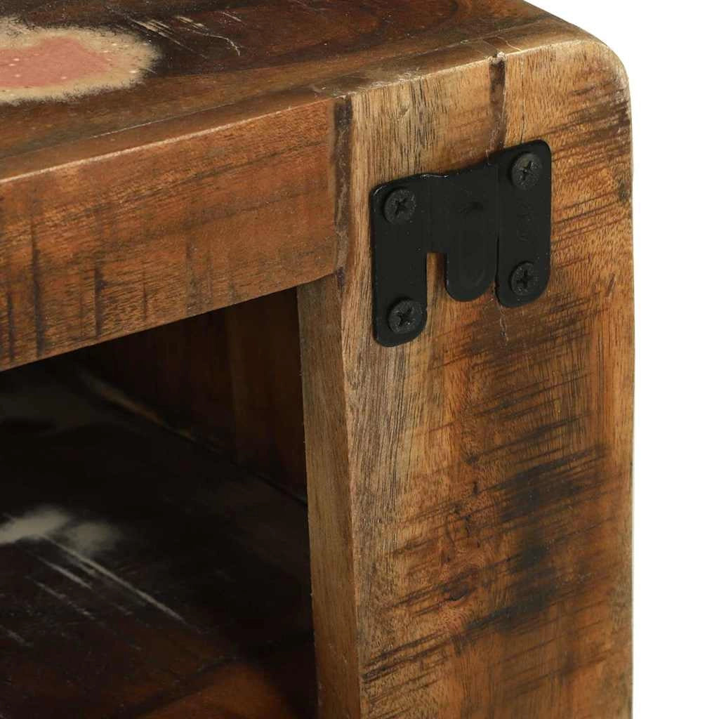 Mobile TV rettangolare moderno con contenitore 100 x 32 x 36 cm in legno massello di recupero 02_0058080