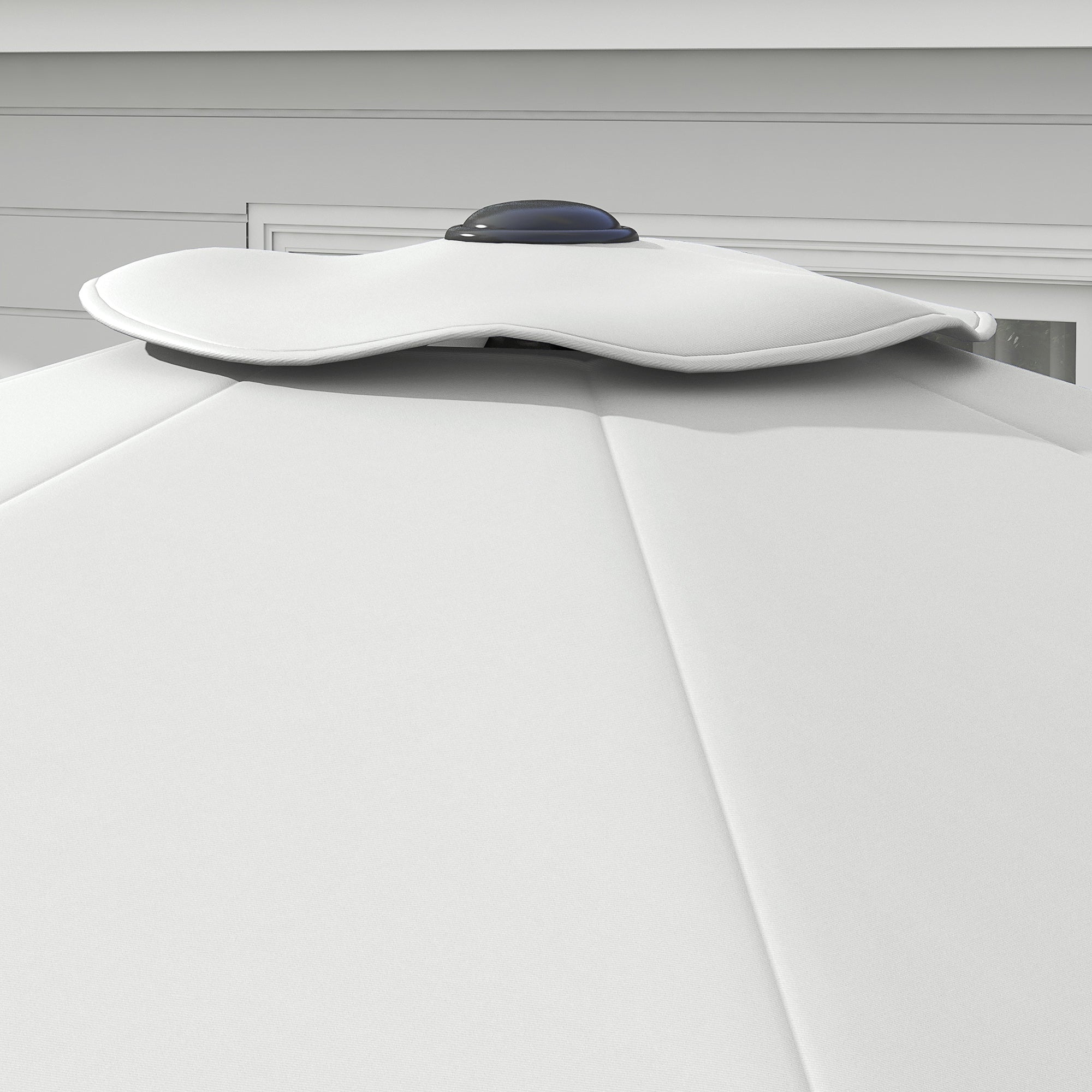 Telo per Ombrellone da Ø295 cm 8 Stecche Palo Centrale o Laterale Resistente all'Acqua Bianco