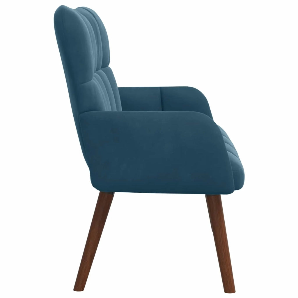 Sofa a Due Posti Blu 115 x 61 x 87 cm Velluto