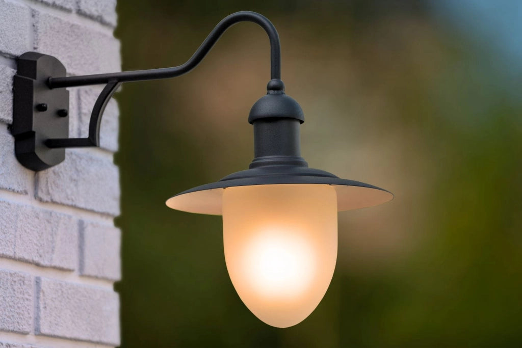 Applique esterna Lucide Aruba E27 24W IP44 nero/bianco