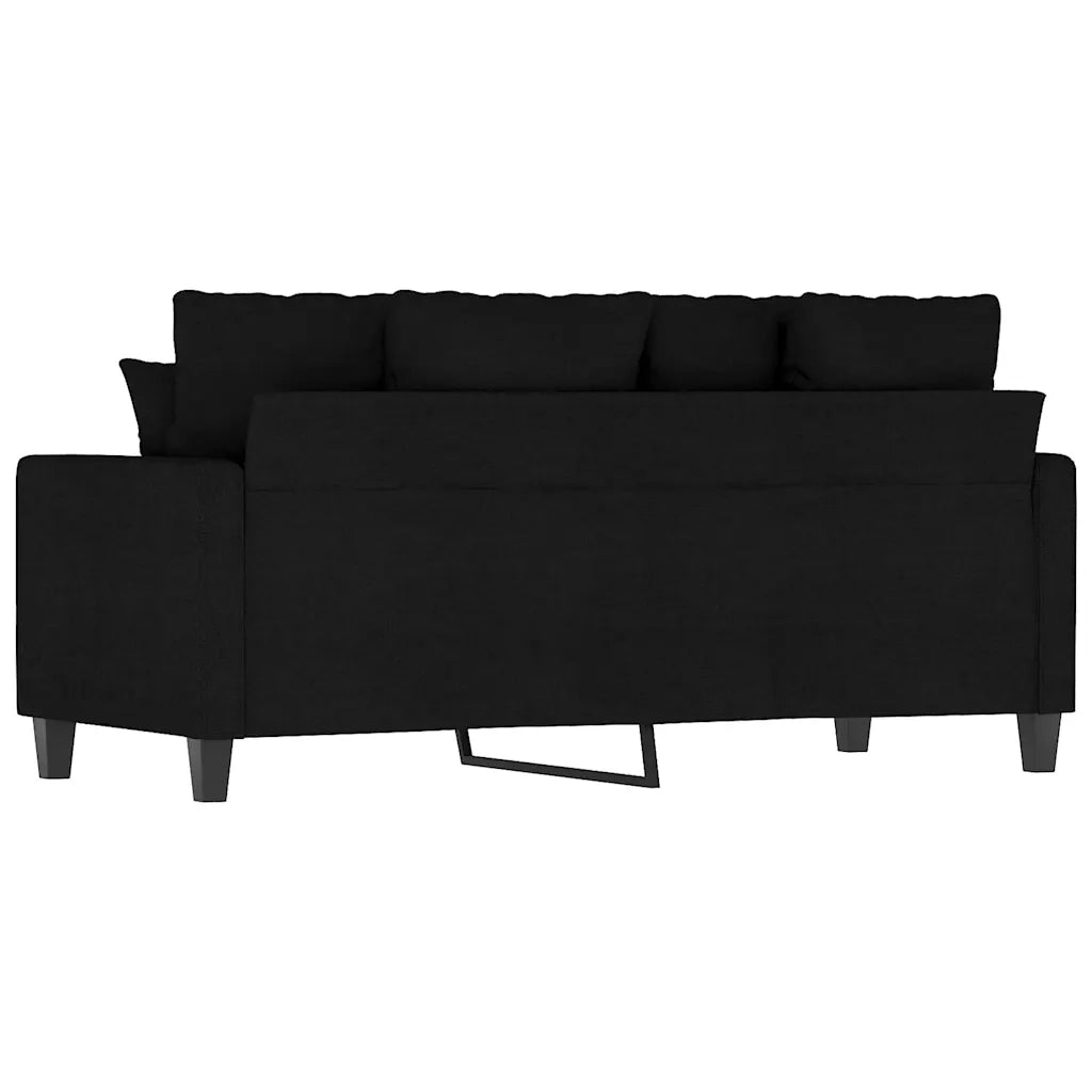 Divano | Divano da soggiorno | Sofa a 2 Posti Nero 120 cm in Tessuto