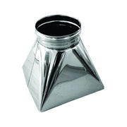 Tramoggia quadro x-tondo canna fumaria  DN 200 tubo acciaio inox 316