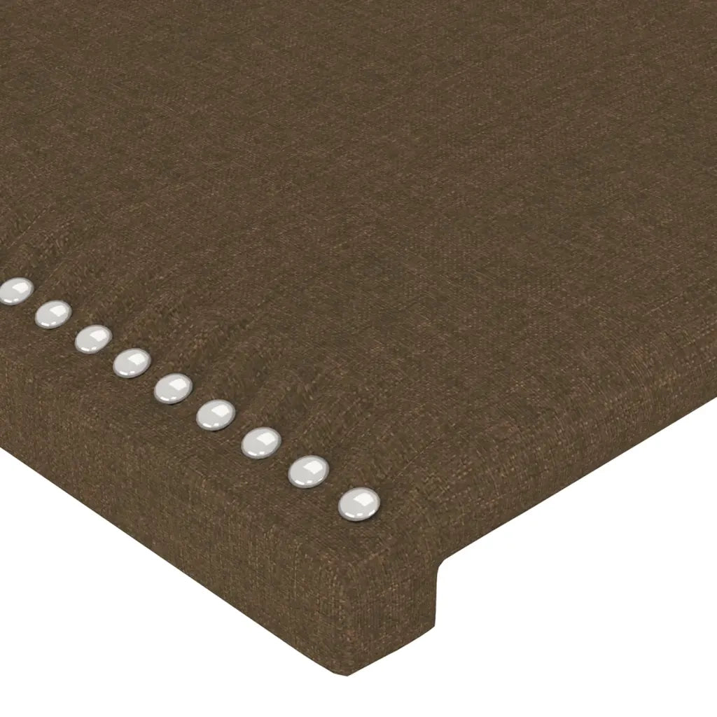Testiera ad Orecchio-Testata con Orecchie Marrone Scuro 103x23x78/88 cm in Tessuto 899325