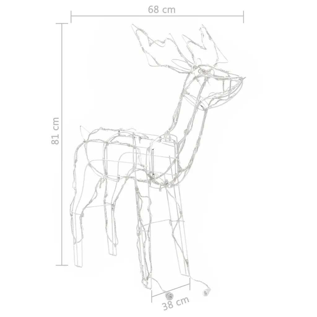 Decorazioni di Natale a Forma di Renne 3 pz 229 LED CFW8752116