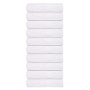 Asciugamani da Bagno 10pz Bianchi 100x150cm 360g/mÂ² 100% Cotone
