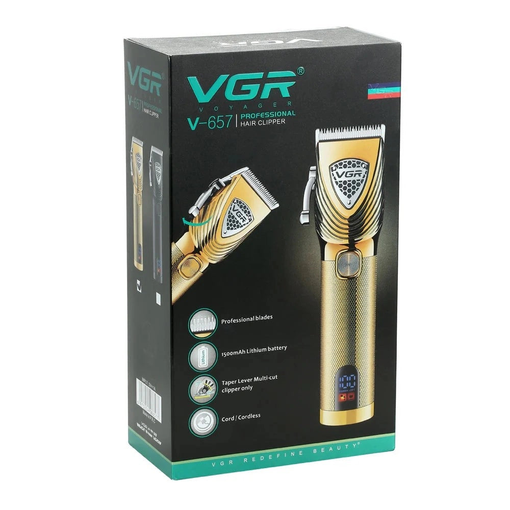 Trade Shop - Tagliacapelli Elettrico Professionale Ricarica Usb Display Led Rasoio Vgr V-657 -