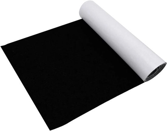 Veloce Adesivo per Tappeti 40 x 220 cm - Nero 1 mm di Spessore - Ideale per DIY, Interno e Rivestimento di Scatole