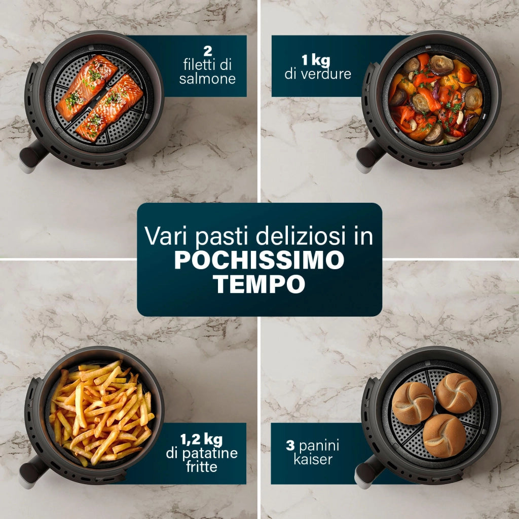 Princess 182270 Singolo 5 L Indipendente 1500 W Friggitrice ad aria calda Nero