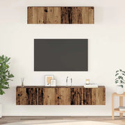 Set mobile TV 4 pz-Set di 4 Credenza per TV Legno vecchio Legno multistrato 823968