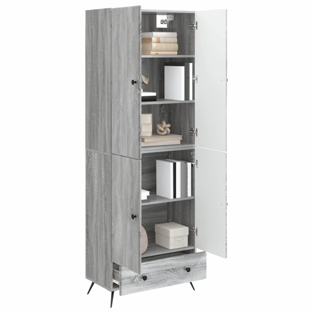 Set di armadi 2 pcs Sonoma grigio Legno ingegnerizzato
