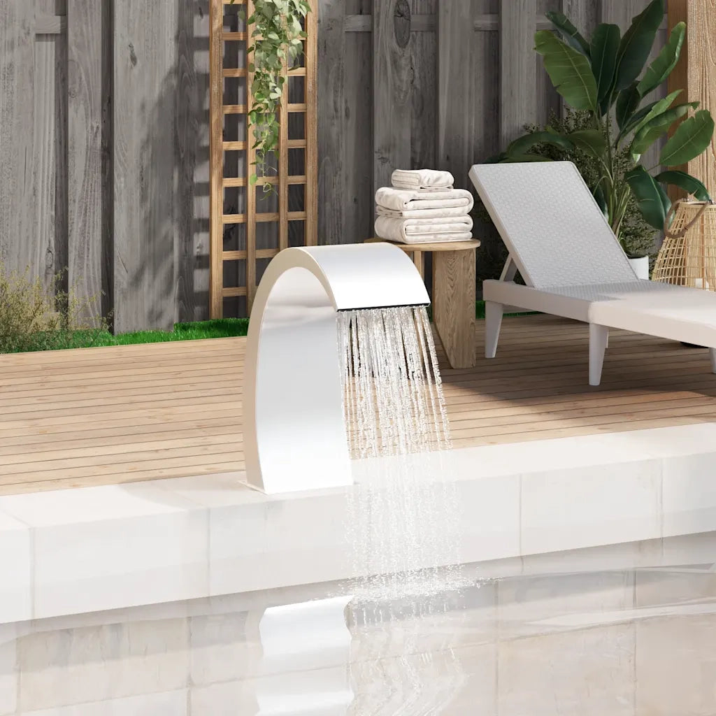Fontana per Piscina 22x60x70 cm in Acciaio Inox 304 CFW9479079