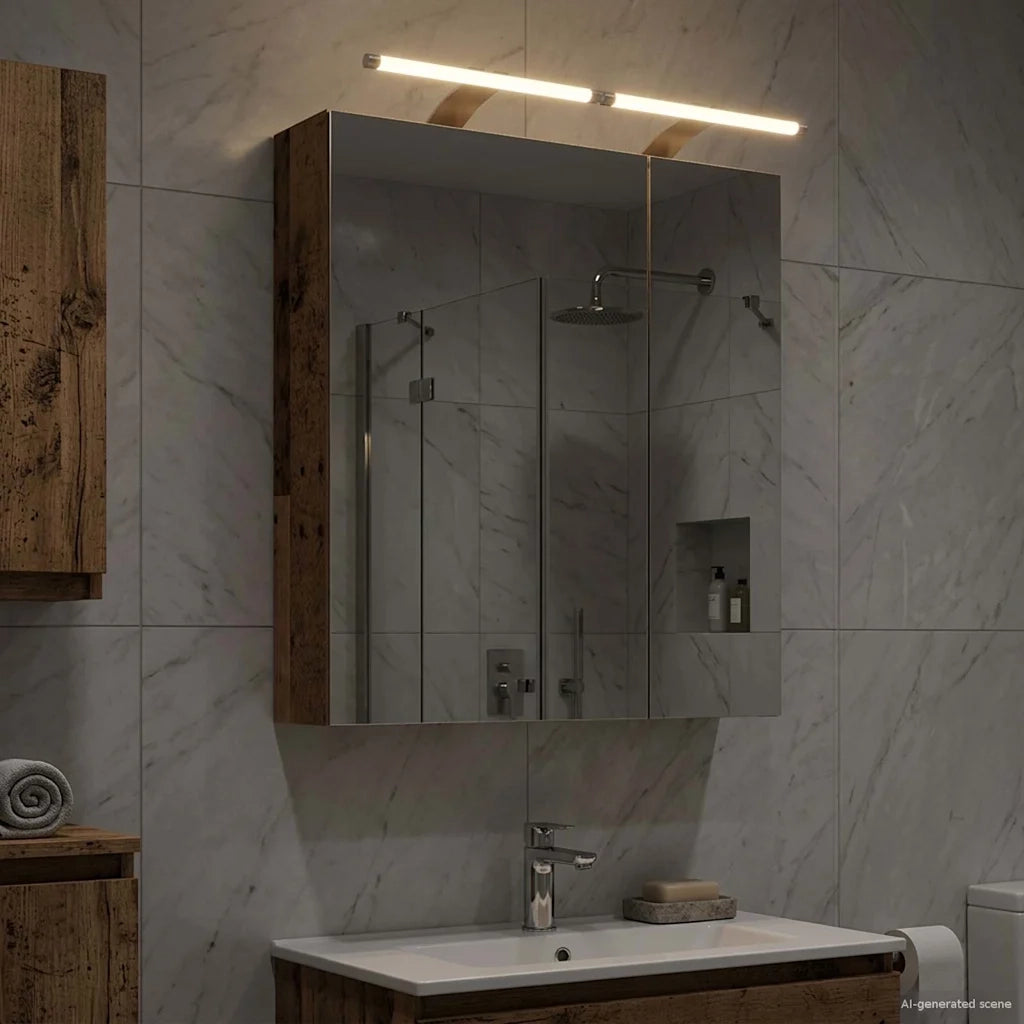 Mobiletto per specchio da bagno Legno vecchio 60 x 14,5 x 70 cm