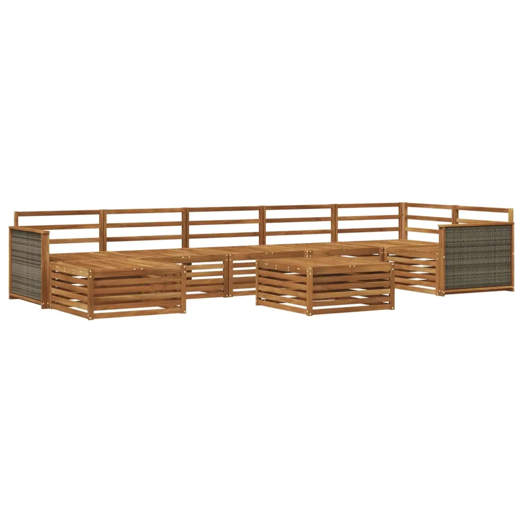 Set di divani da esterno 8 pz Naturale 3383647