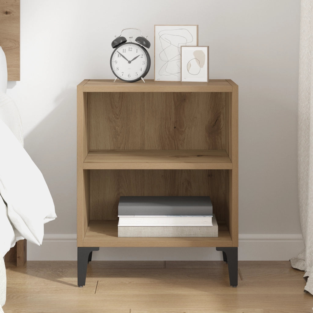 Comodino Rovere Artigianale 40x30x50 cm Legno ingegnerizzato