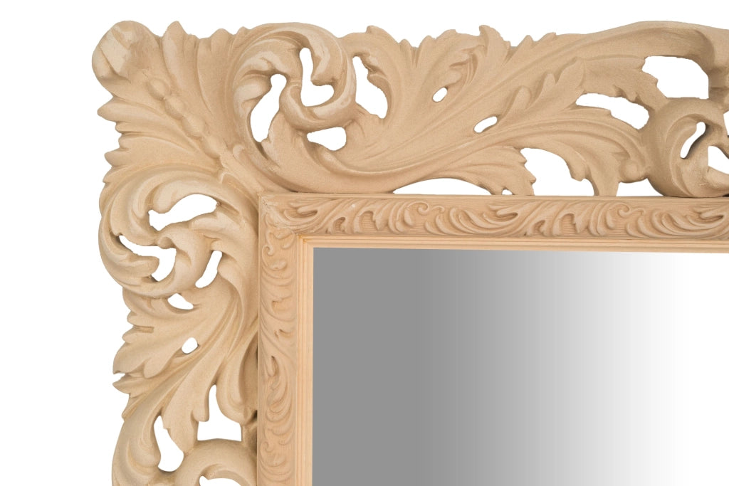 Biscottini SPECCHIERA DA PARETE IN LEGNO FINITURA GREZZA MADE IN ITALY realizzata Offerta