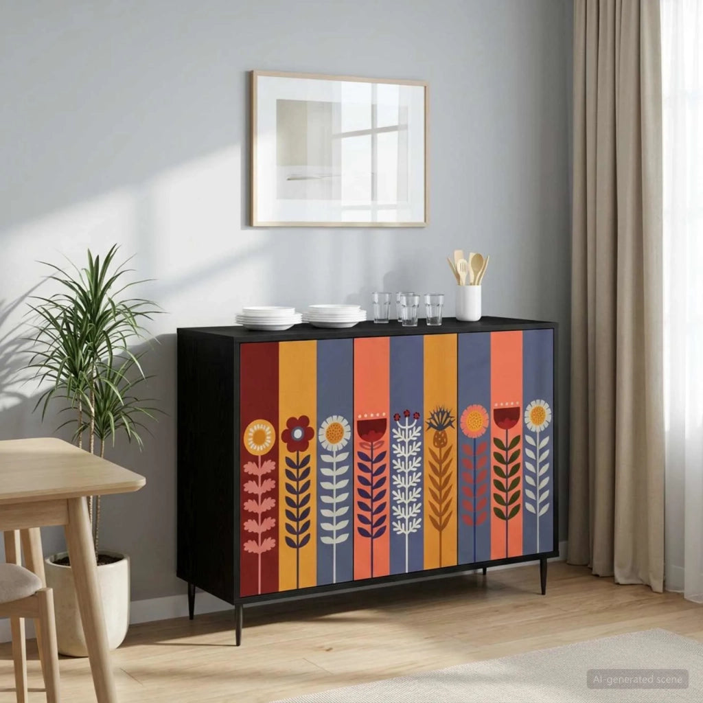 Credenza ESSEN Rovere Nero 102 x 33 x 76 cm 8006982