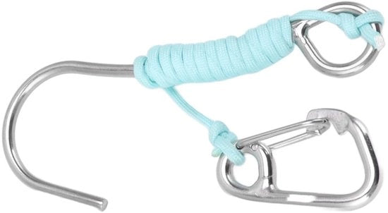 Haken per ferro con gancio in acciaio inossidabile - Pugnale da immersione con gancio - Compatta e portatile - Resistenti alle abrasioni e corrosioni - Con presa per parapluie - Lunga durata