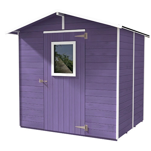 Casetta Box Capanno in Legno Lilla per Attrezzi con Porta e Finestra 200X305X214Cm
