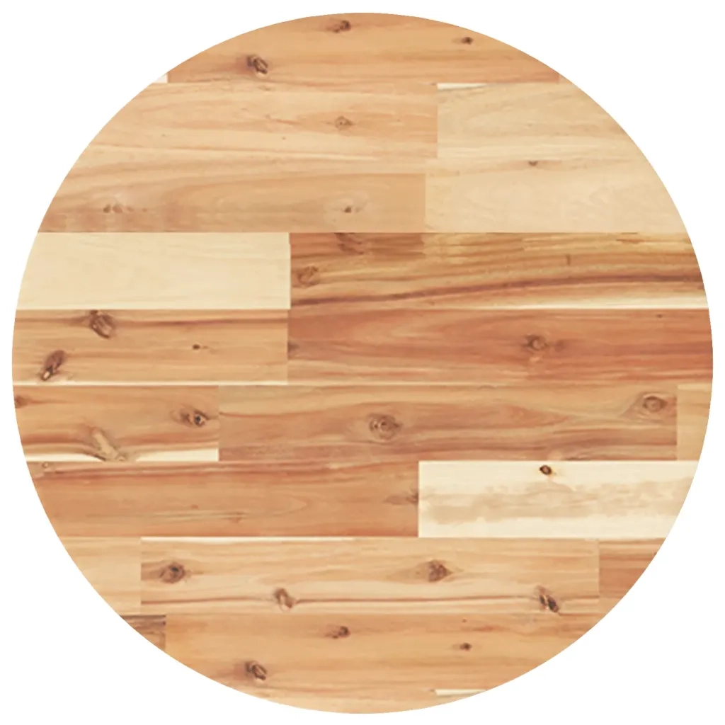 Piano Tavolo | Superficie Tavolo | Piano Scrivania Rotondo ?50x4 cm in Legno Massello di Acacia