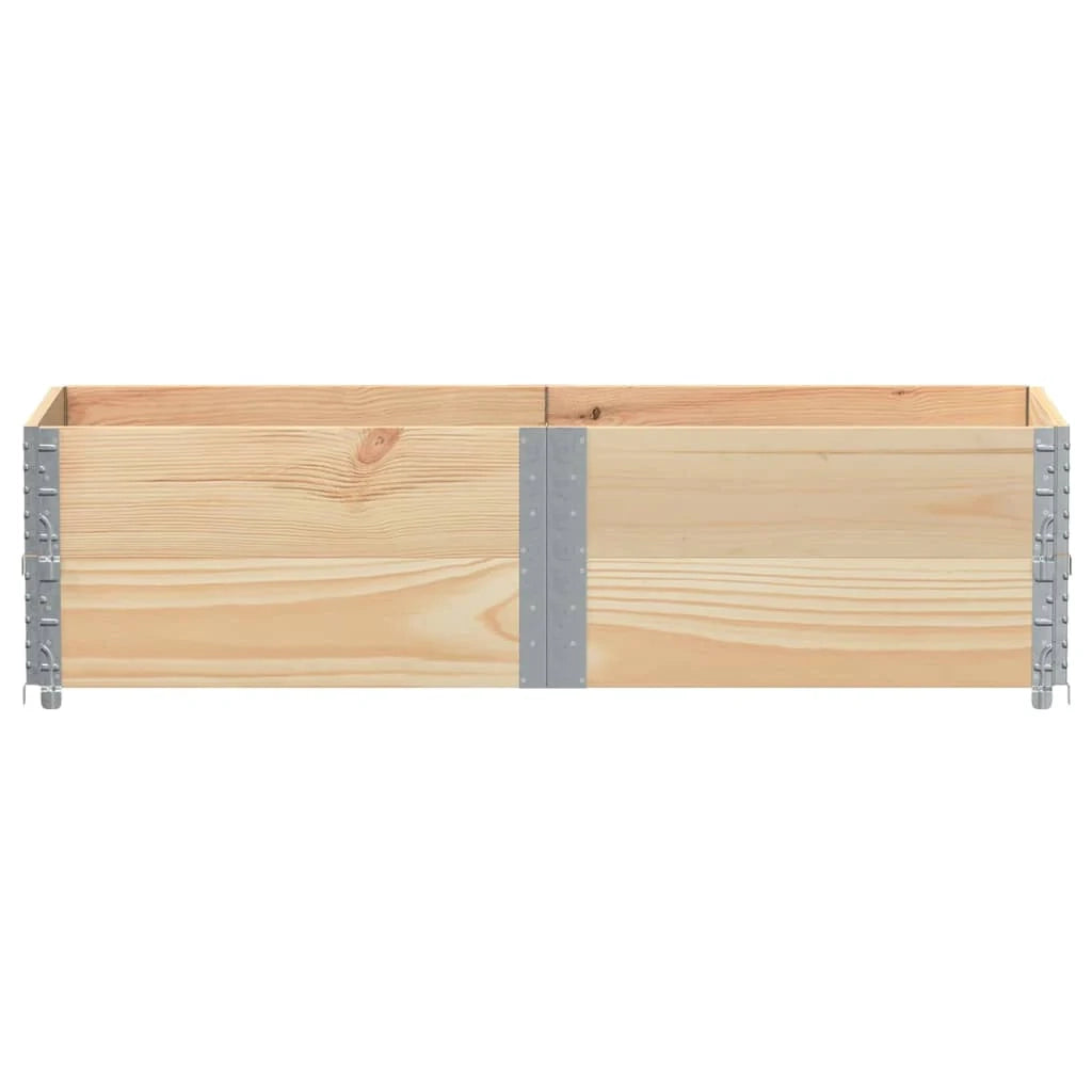 Vassoio per fioriera aiuola rialzata piante fiori terrazza giardino 150 x 50 cm legno massello di pino marrone 02_0037430