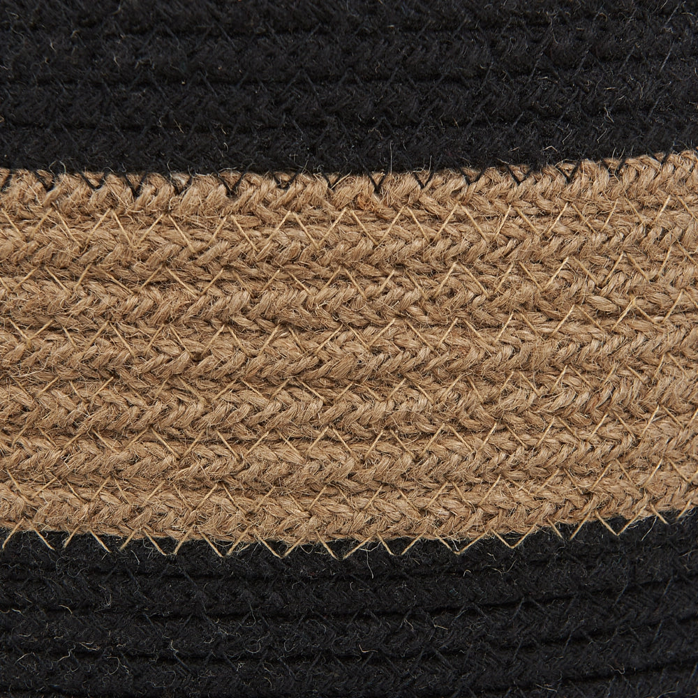 Set di 2 cestini in iuta beige e nero con motivo a strisce Accessori per la conservazione Boho